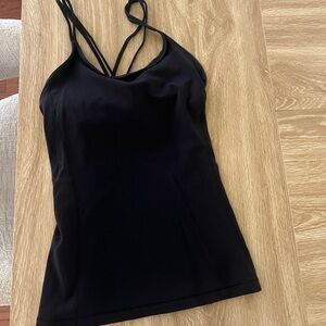 Black Strappy lululemon tank Top size 6